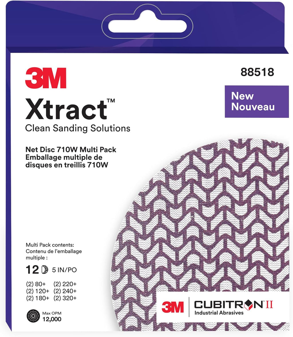 3M Xtract Net Disc 5 In 12 Pack Sanding Discs