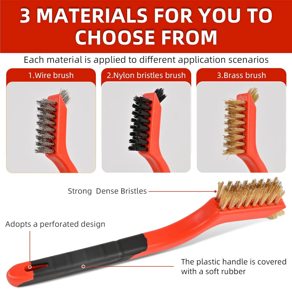 IEGREMAR 3 Pc Wire Brush Set - Detail view