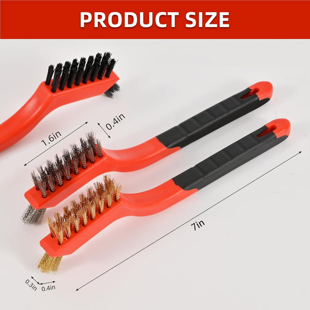 IEGREMAR 3 Pc Wire Brush Set - Alternate angle