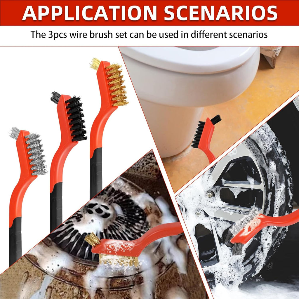 IEGREMAR 3 Pc Wire Brush Set - Close-up
