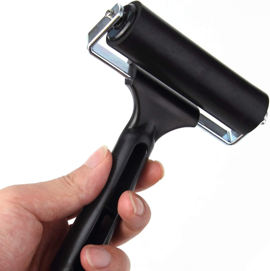 AKIRO 4 Inch Rubber Brayer Roller - Alternate angle