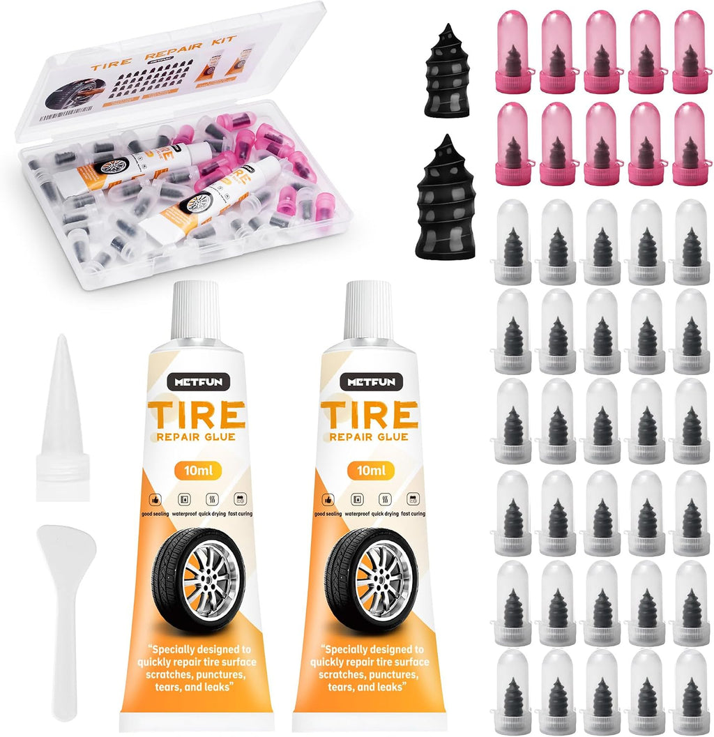 MetFun 40 Pcs Tire Repair Kit