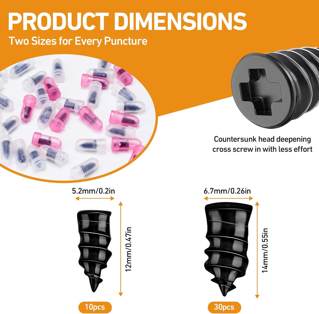 MetFun 40 Pcs Tire Repair Kit - Detail view