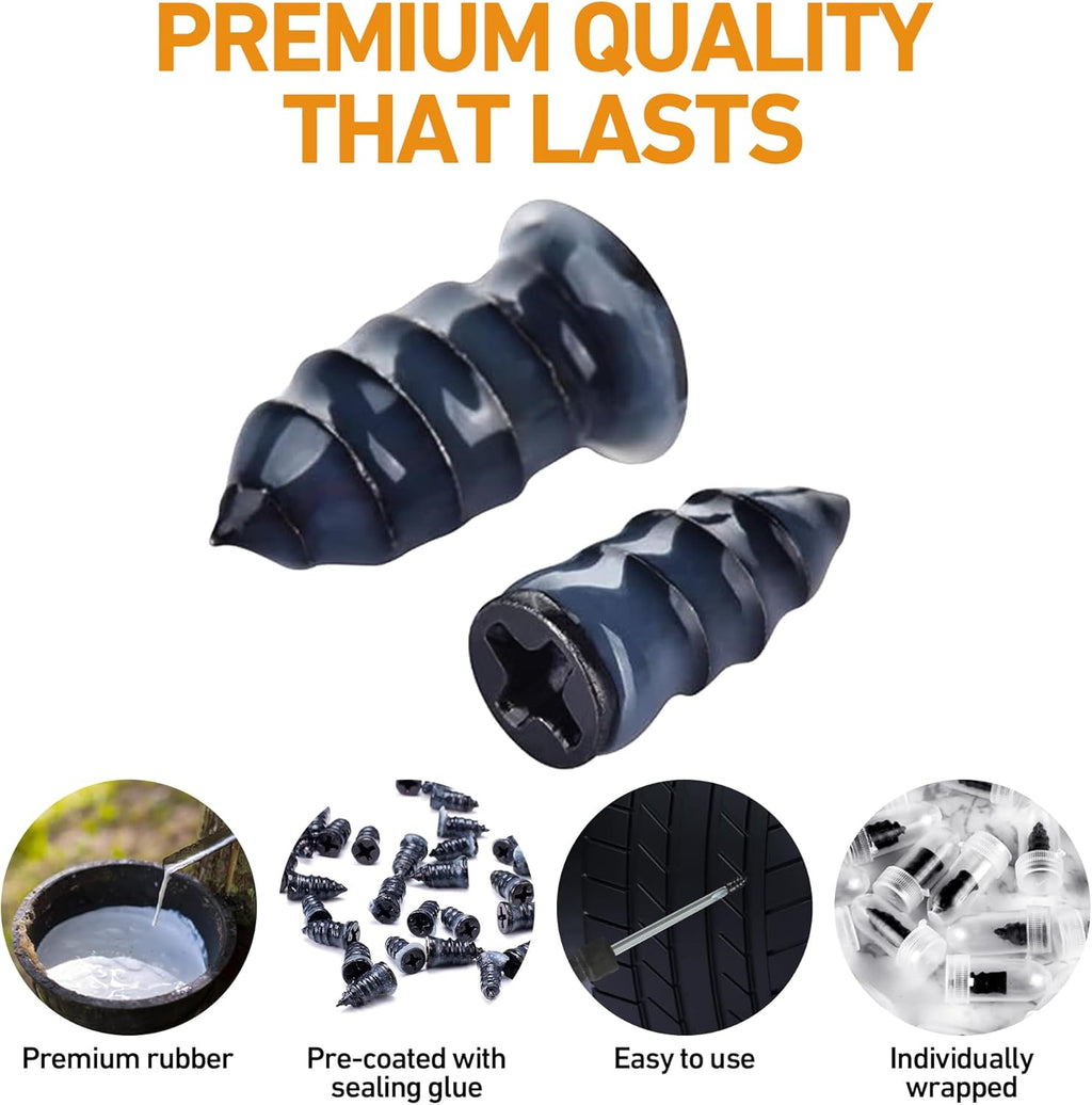 MetFun 40 Pcs Tire Repair Kit - Close-up