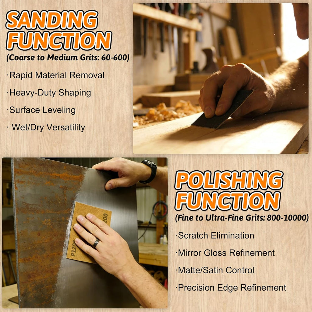 Pihemum 45 Pc Sandpaper Assortment - In use