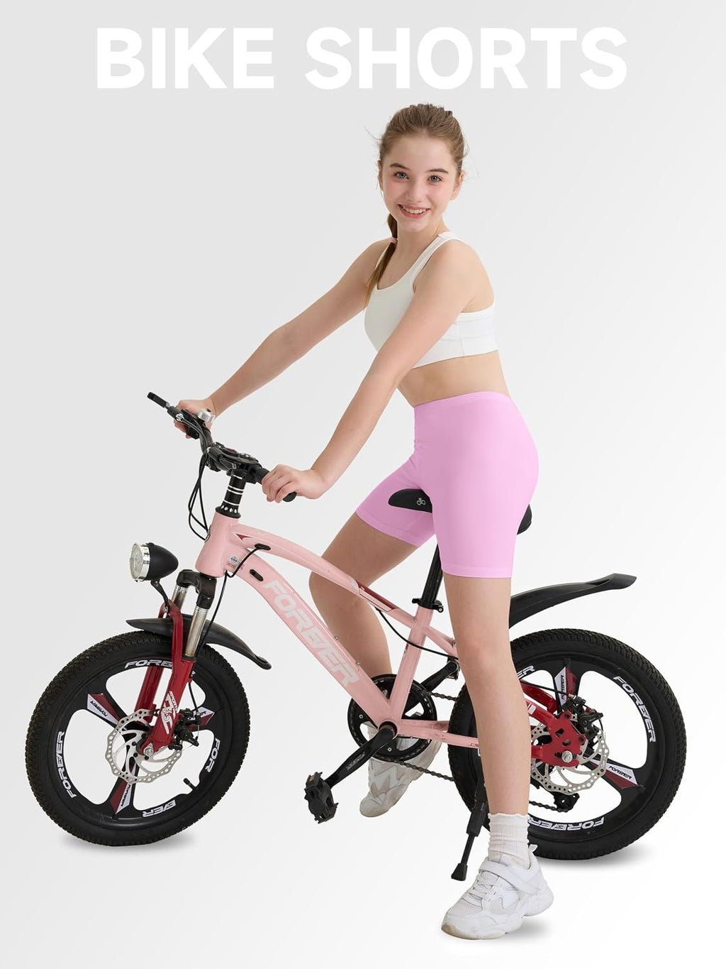 6 Pack Girls Bike Shorts for Under Dresses - Size reference