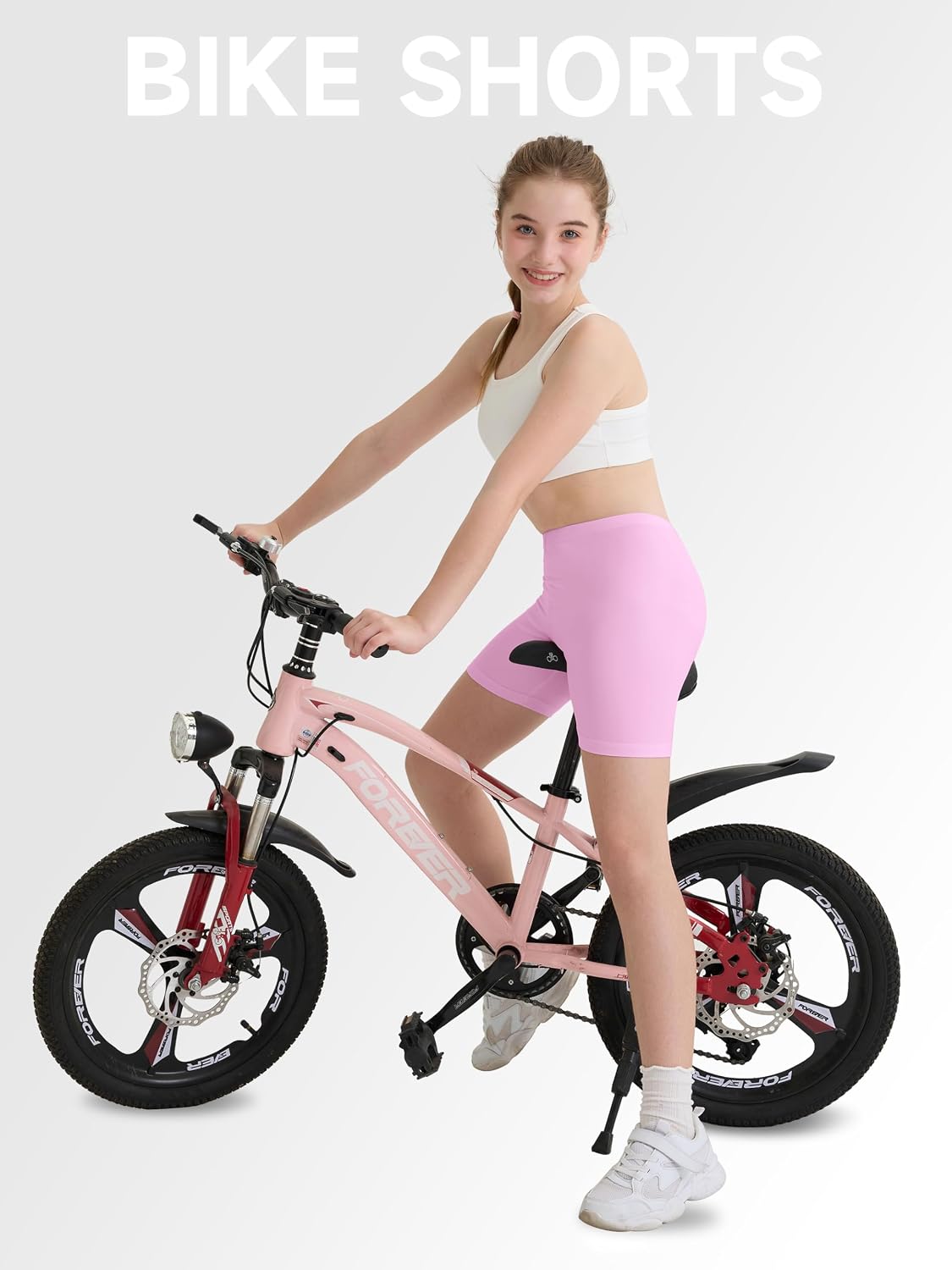 6 Pack Girls Bike Shorts for Under Dresses - Size reference
