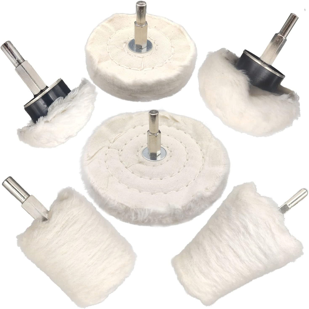 Tworider 6 Pc Buffing Wheel Set for Drill