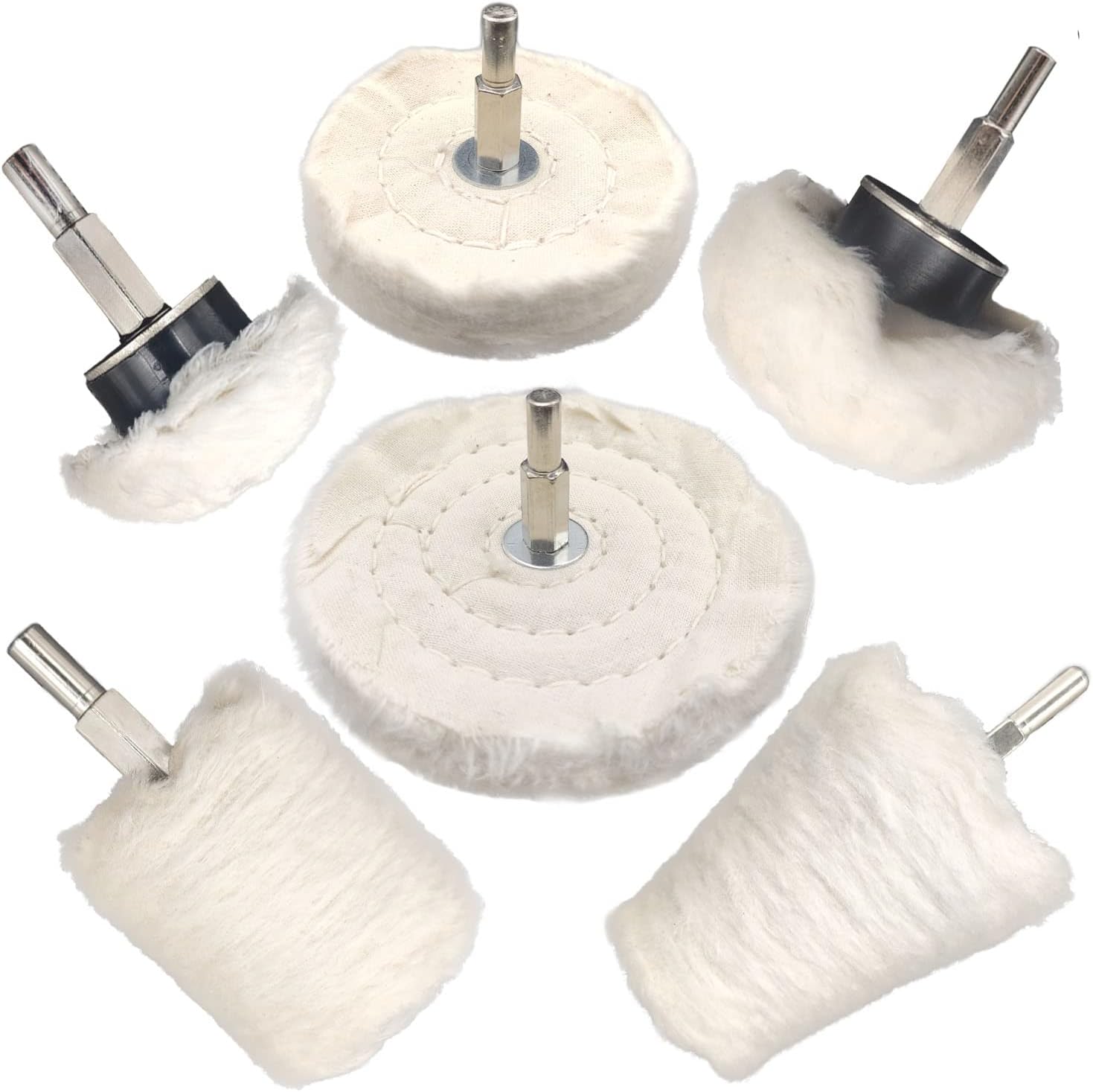 Tworider 6 Pc Buffing Wheel Set for Drill