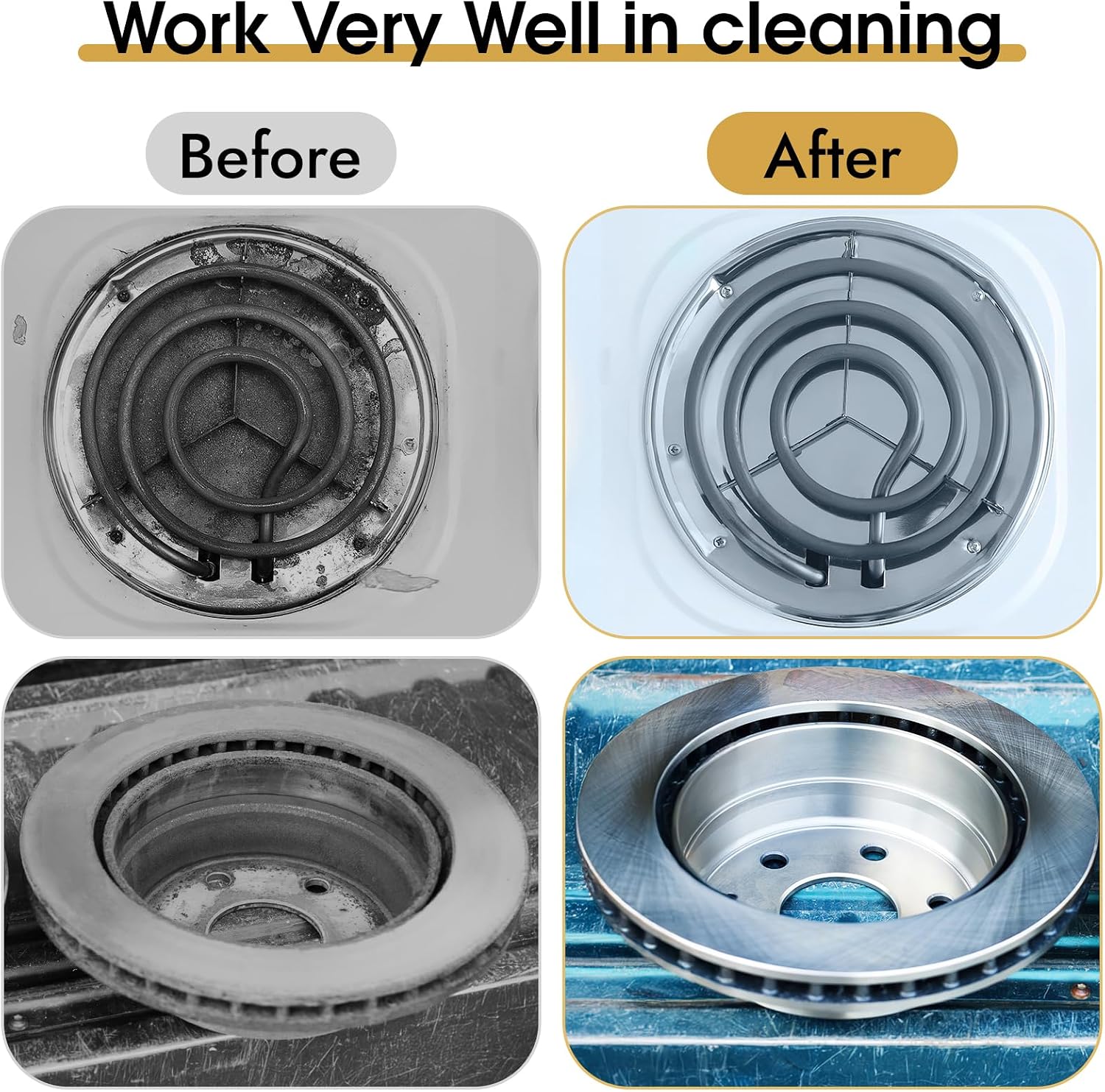 MOWPOG 6 Pc Wire Brush Set for Cleaning - In use