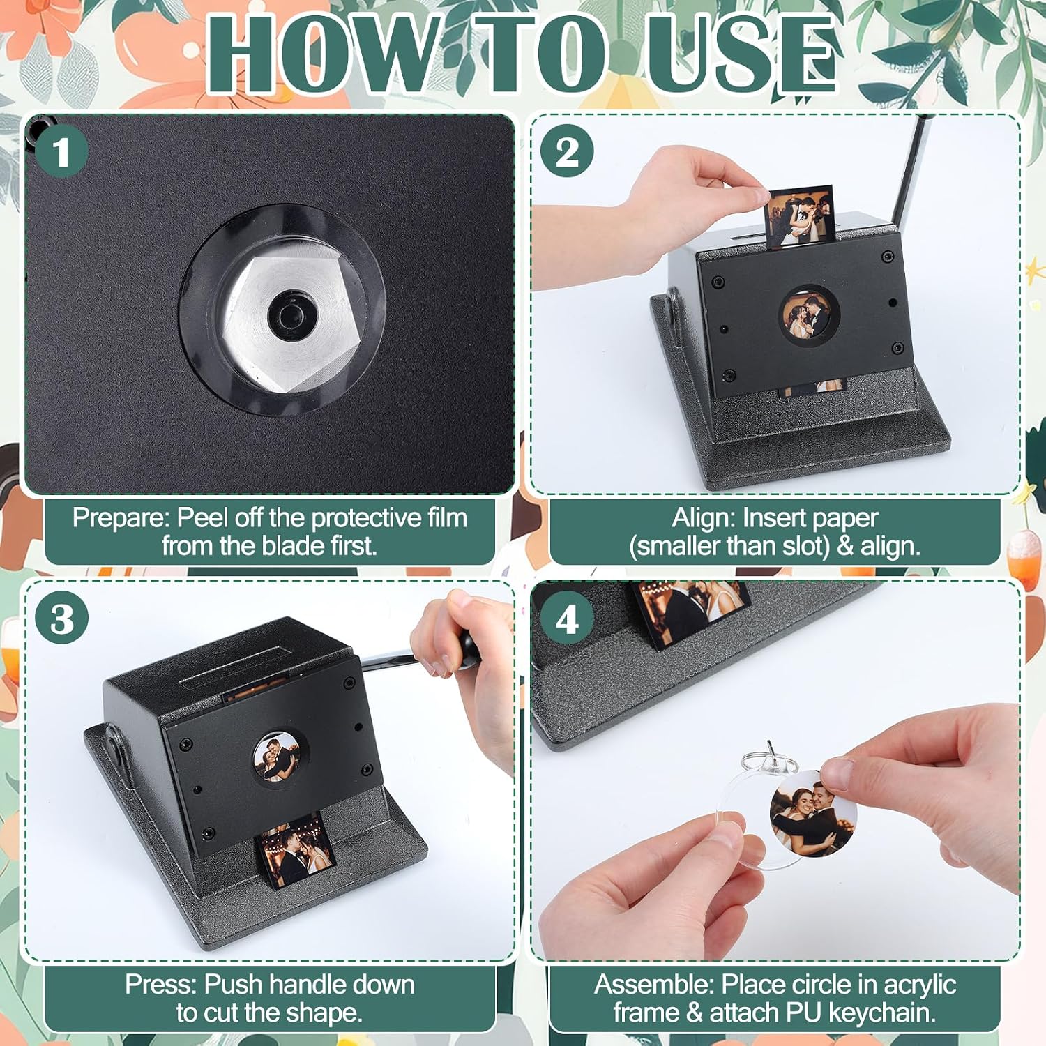 ForraFun 61 Pc Button Keychain Photo Booth Kit - Alternate angle