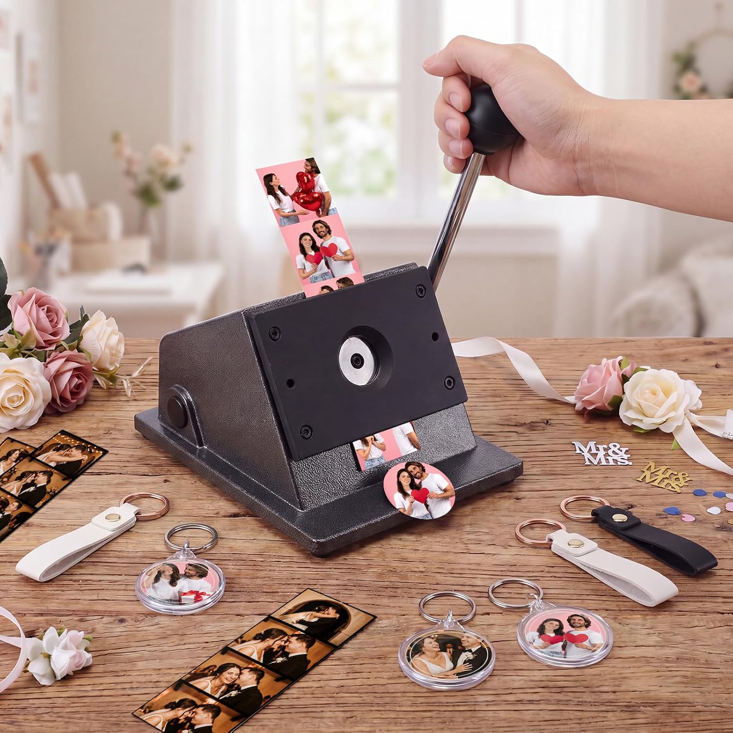 ForraFun 61 Pc Button Keychain Photo Booth Kit - Packaging