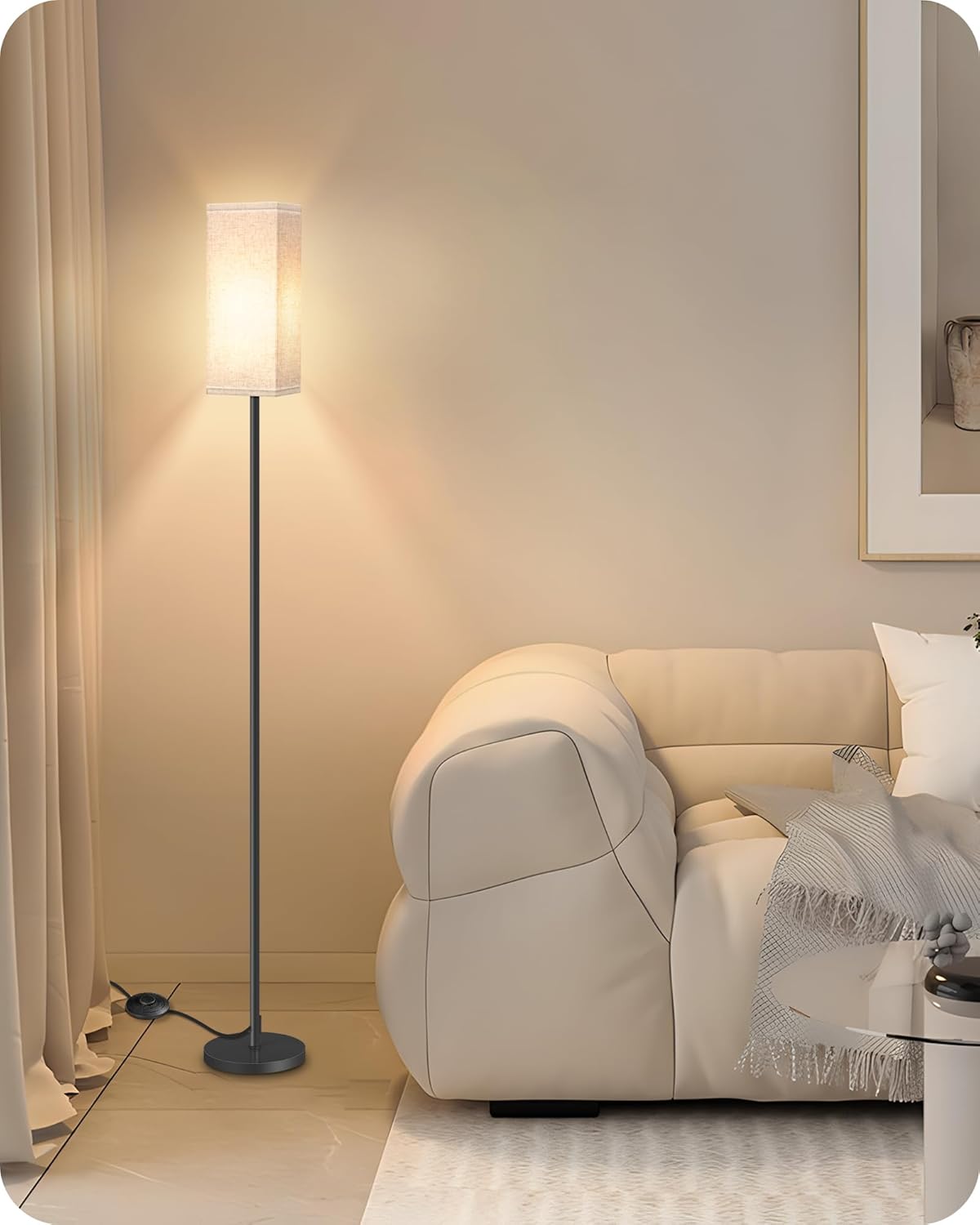 64.6 Inch Modern Standing Floor Lamp - Detail view