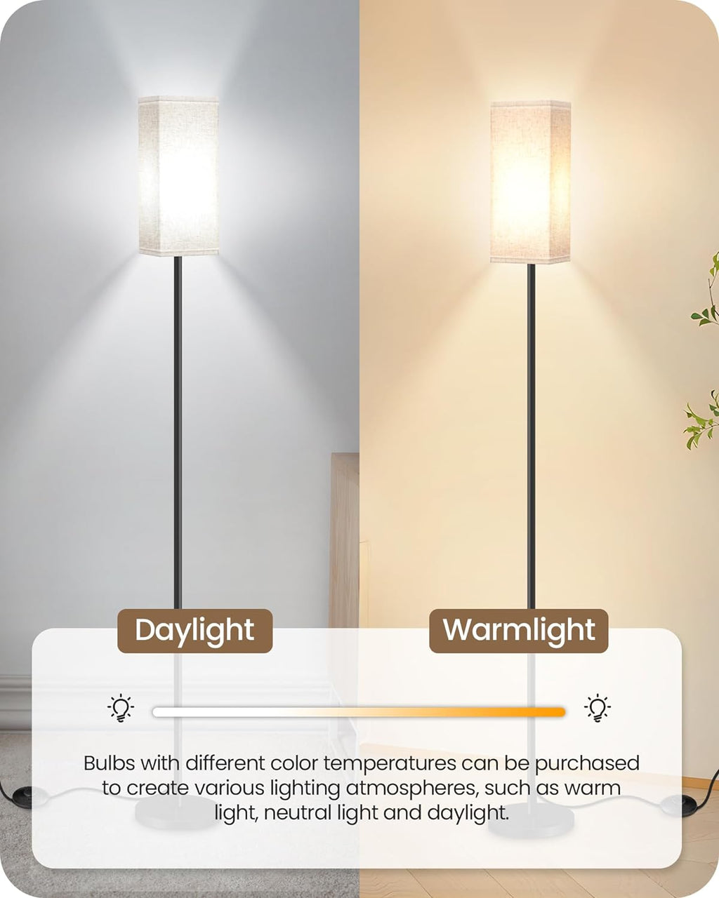 64.6 Inch Modern Standing Floor Lamp - Packaging