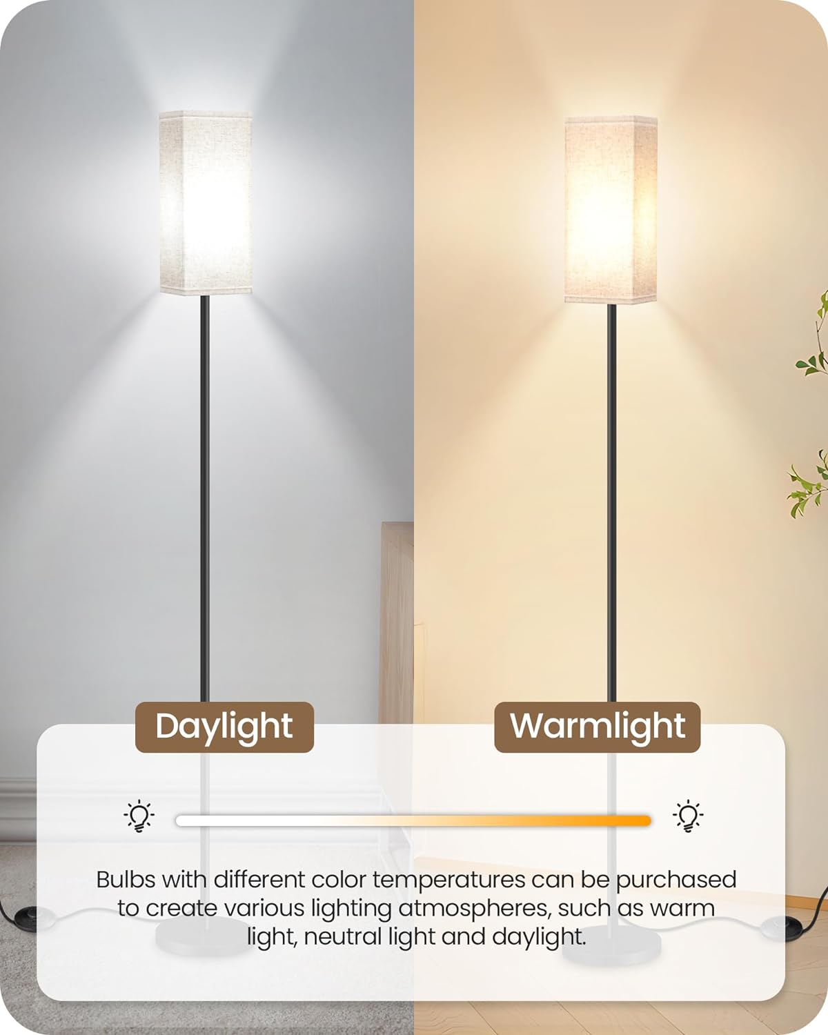 64.6 Inch Modern Standing Floor Lamp - Packaging