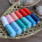 HAGBOU 72 Pc Sewing Thread Set with Bobbins - Close-up