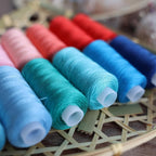 HAGBOU 72 Pc Sewing Thread Set with Bobbins - Size reference