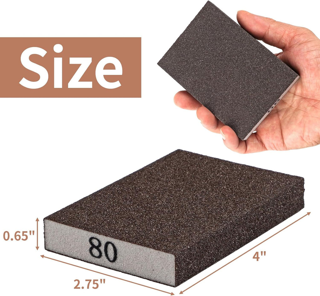 MOWPOG 8 Pack Sanding Sponge Blocks - Detail view