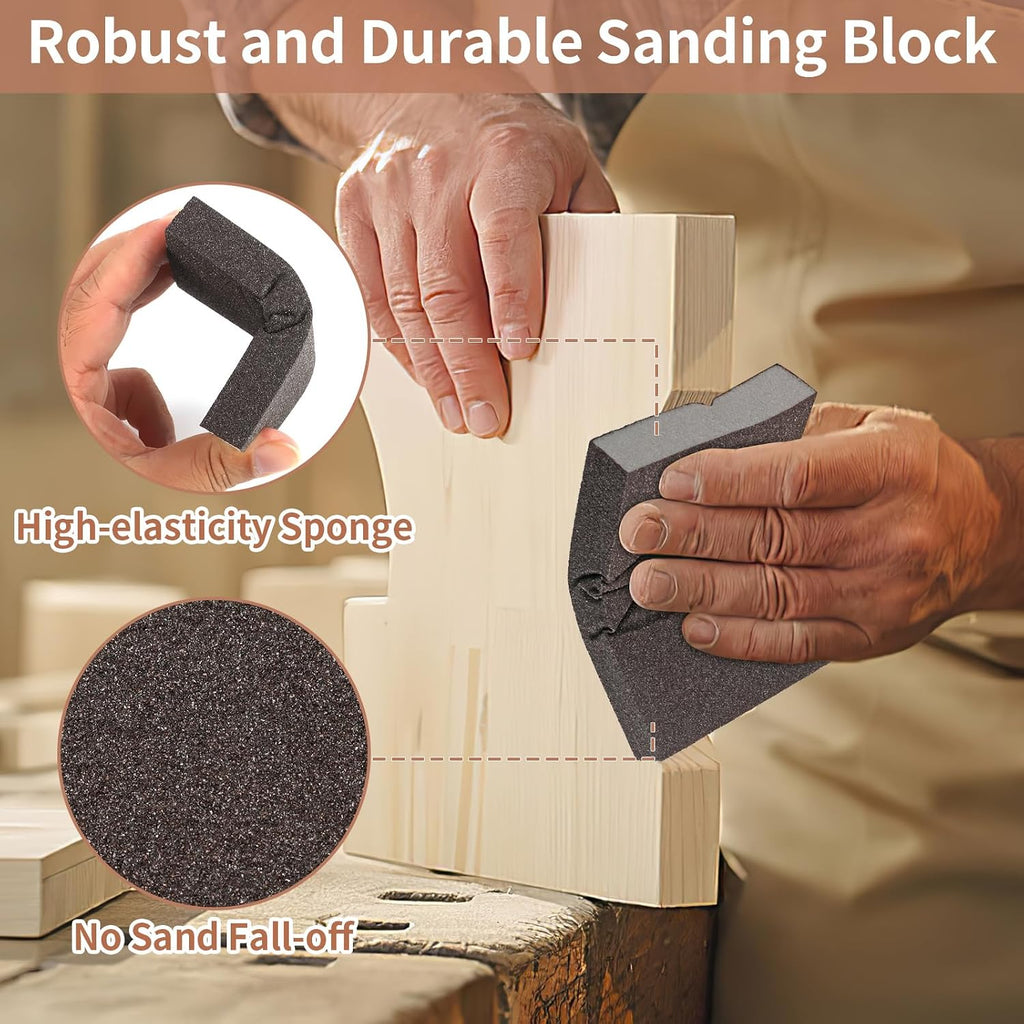 MOWPOG 8 Pack Sanding Sponge Blocks - Close-up