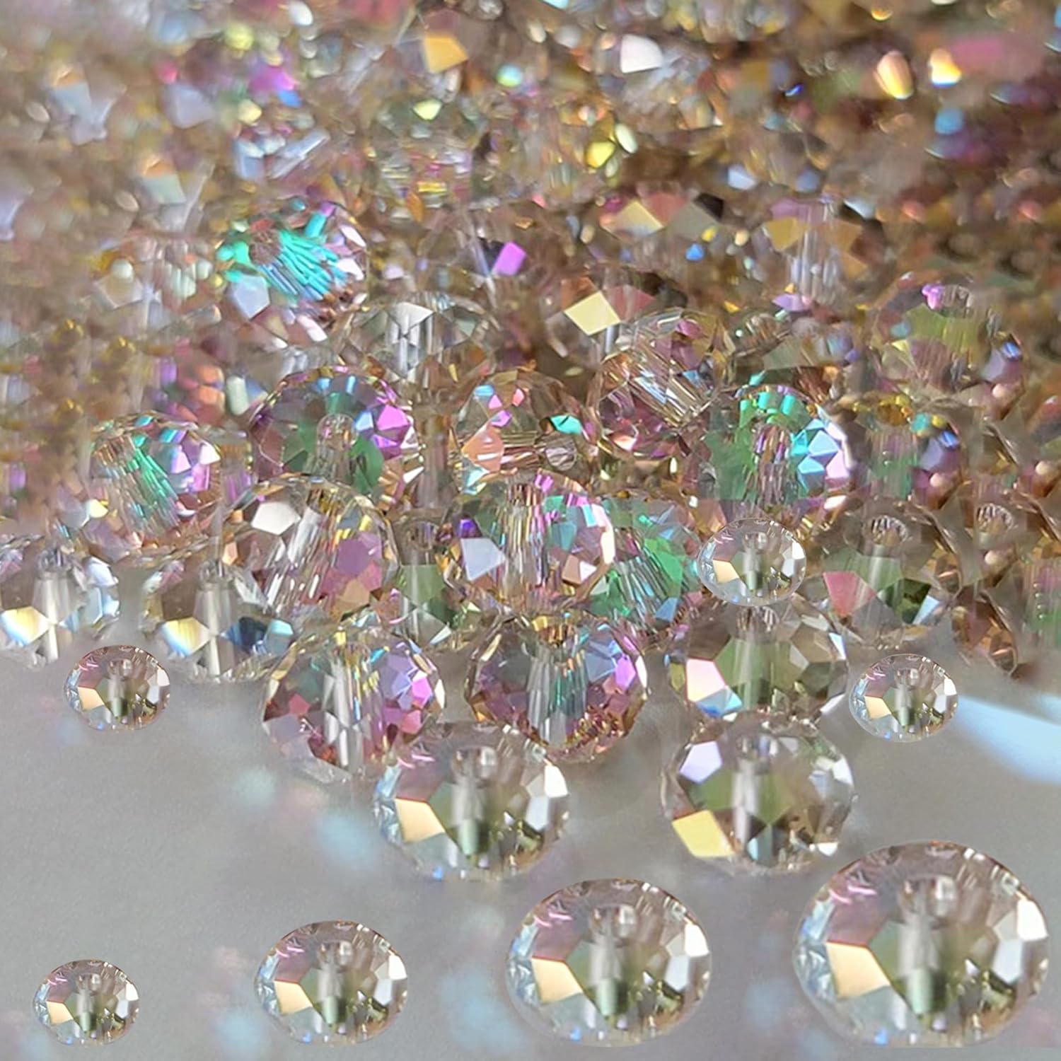 800 Pc Crystal Glass Beads for Jewelry Making