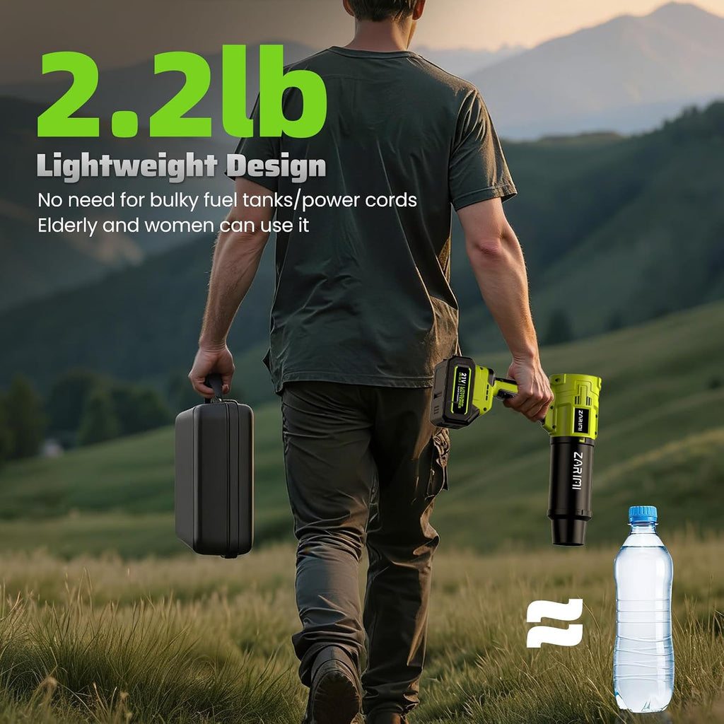 ZARIMI Cordless Handheld Leaf Blower - Size reference