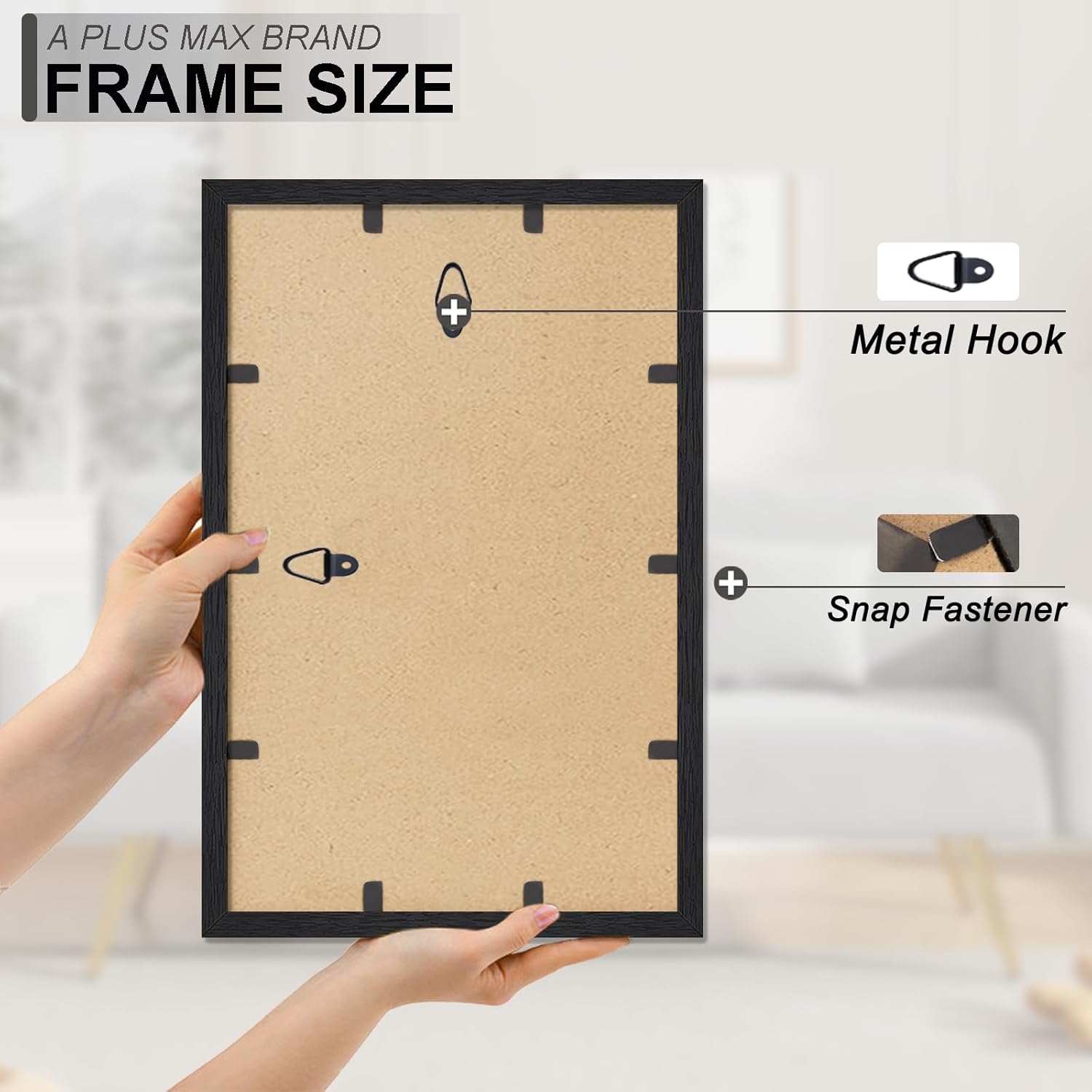 A PLUS MAX 11 x 17 Black Picture Frame - In use
