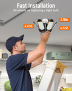 Adiding LED Garage Light 2 Pack, 20000LM - Alternate angle