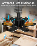 Adiding LED Garage Light 2 Pack, 20000LM - Size reference