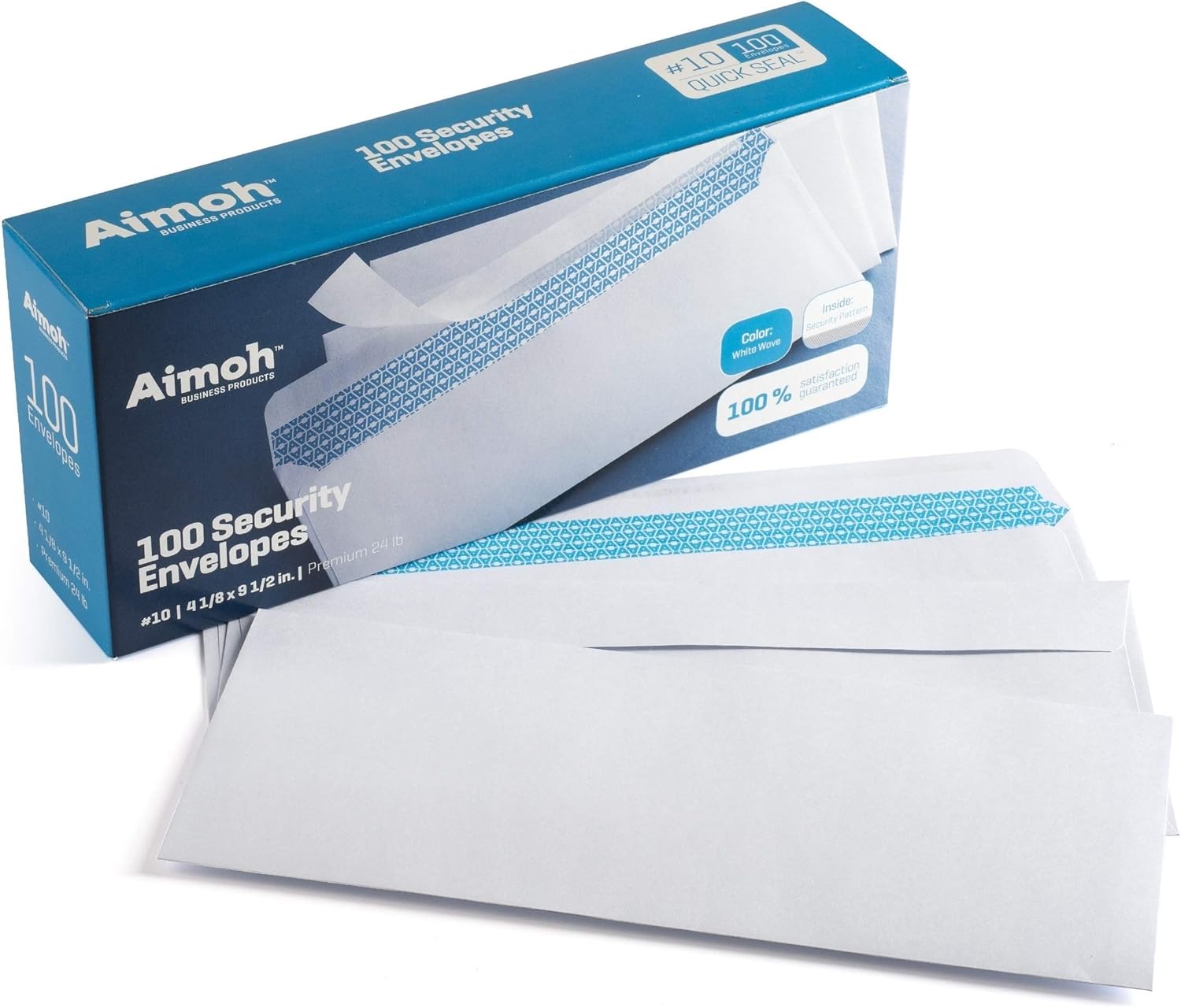 Aimoh No. 10 Security Self Seal Envelopes - Packaging