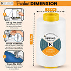 AK Trading 4-Pack Sewing Thread Cones - Detail view