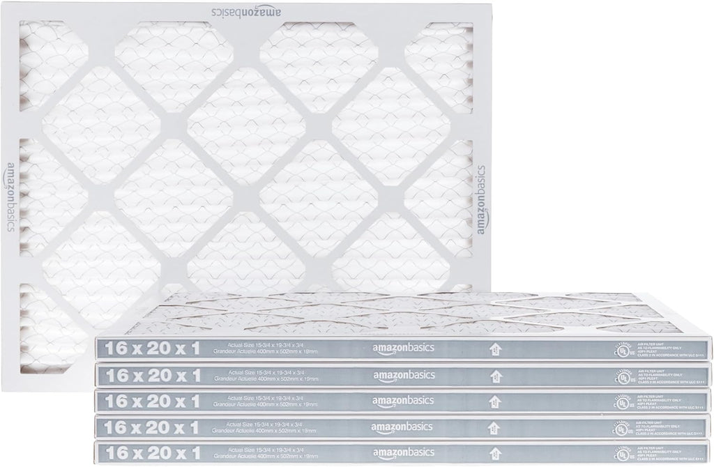 Amazon Basics 16x20x1 MERV 8 Air Filter 6-Pack
