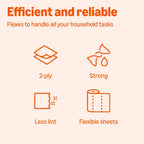 Amazon Basics 2-Ply Paper Towels, 12 Rolls - Size reference