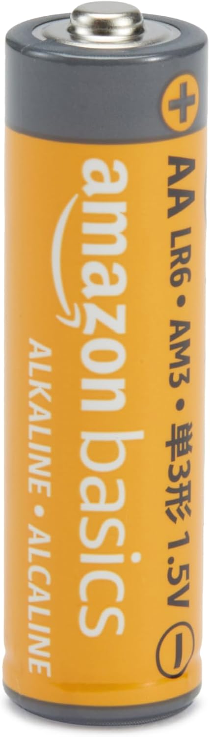 Amazon Basics AA Alkaline Batteries, 20-Pack - Detail view