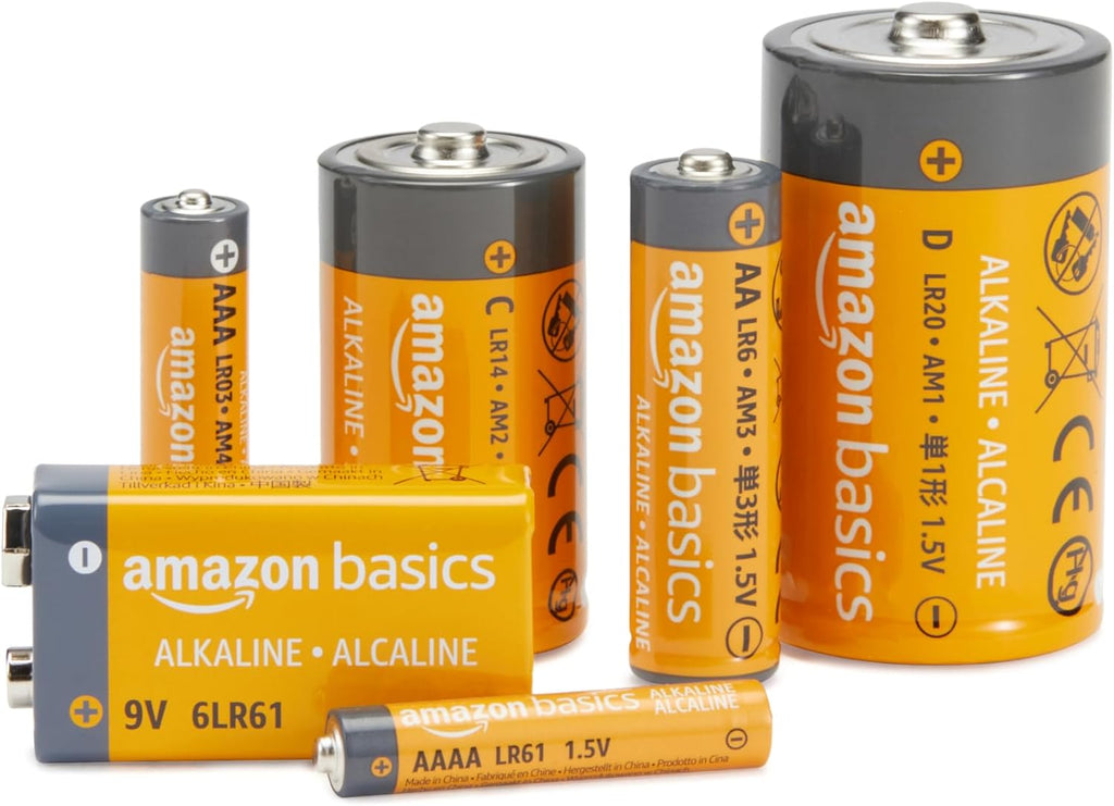 Amazon Basics AA Alkaline Batteries, 20-Pack - Close-up