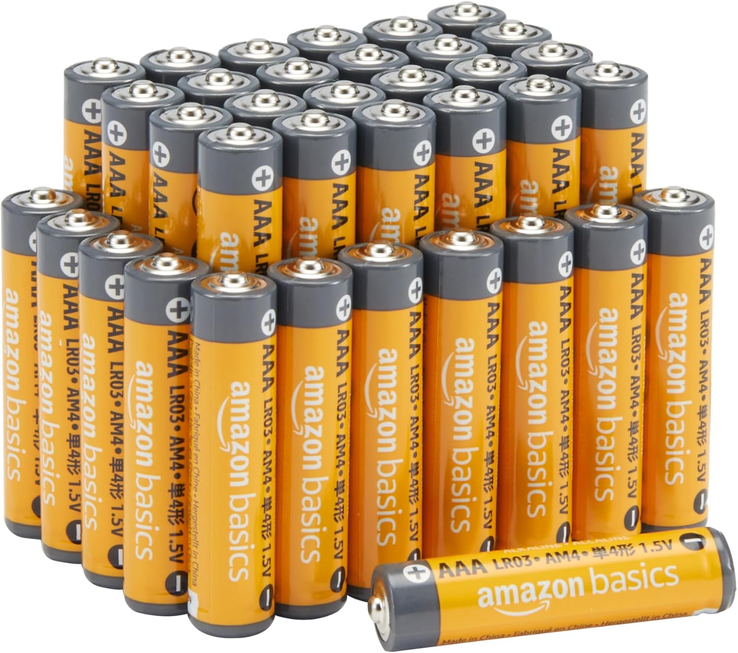Amazon Basics AAA Alkaline Batteries, 36-Pack