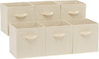 Amazon Basics Storage Cubes, Beige, 6-Pack
