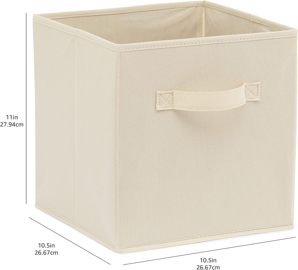 Amazon Basics Storage Cubes, Beige, 6-Pack - Close-up