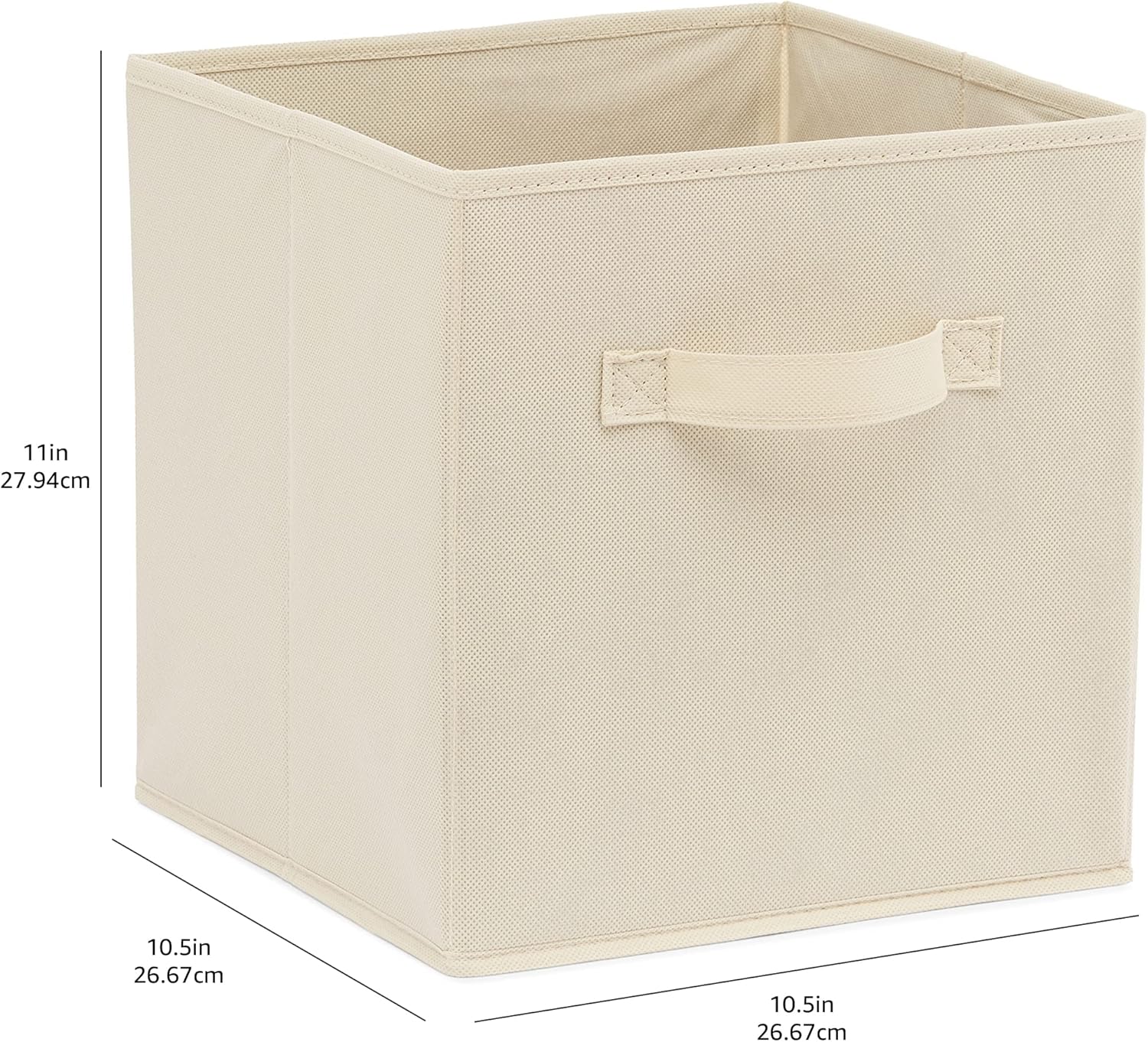 Amazon Basics Storage Cubes, Beige, 6-Pack - Close-up