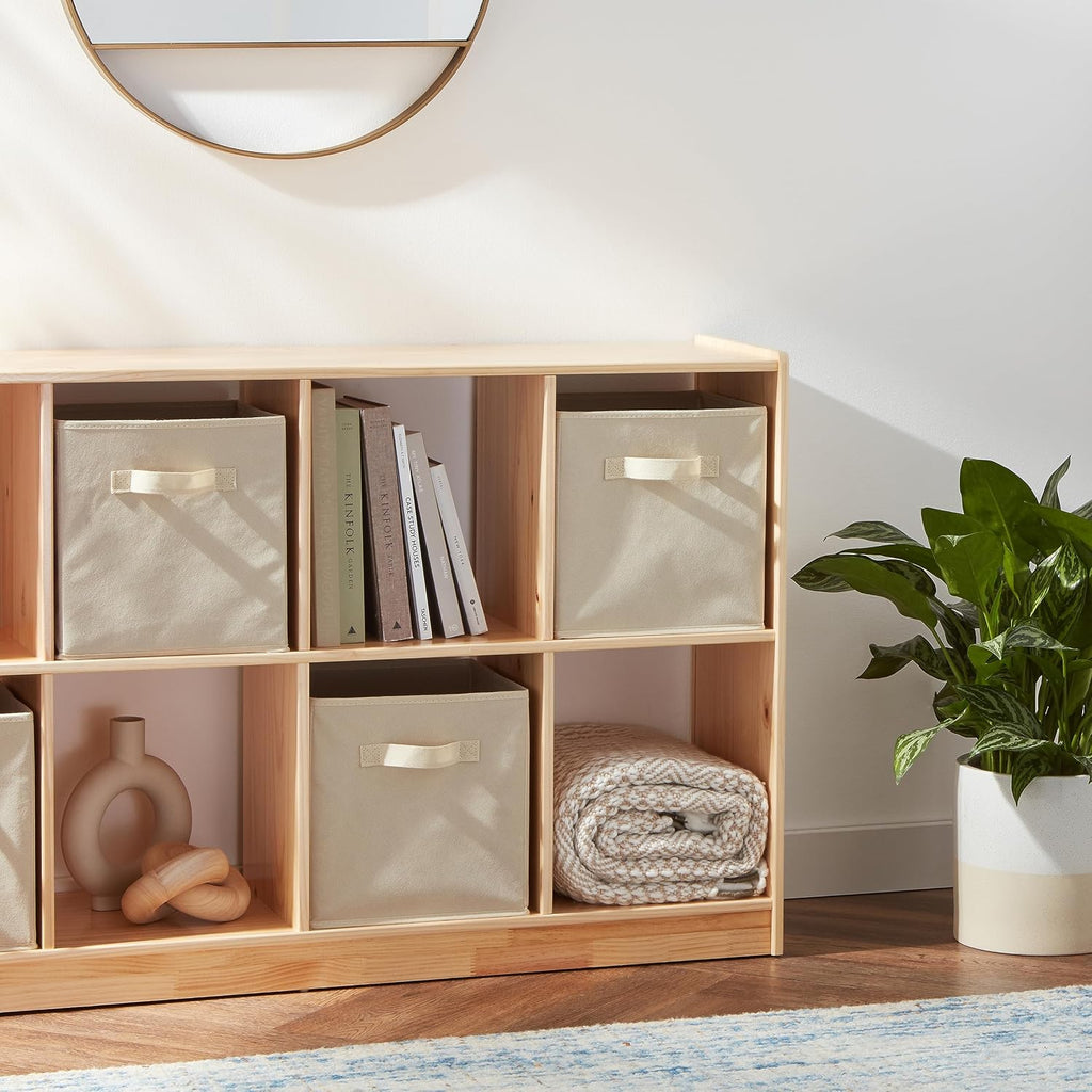 Amazon Basics Storage Cubes, Beige, 6-Pack - Size reference