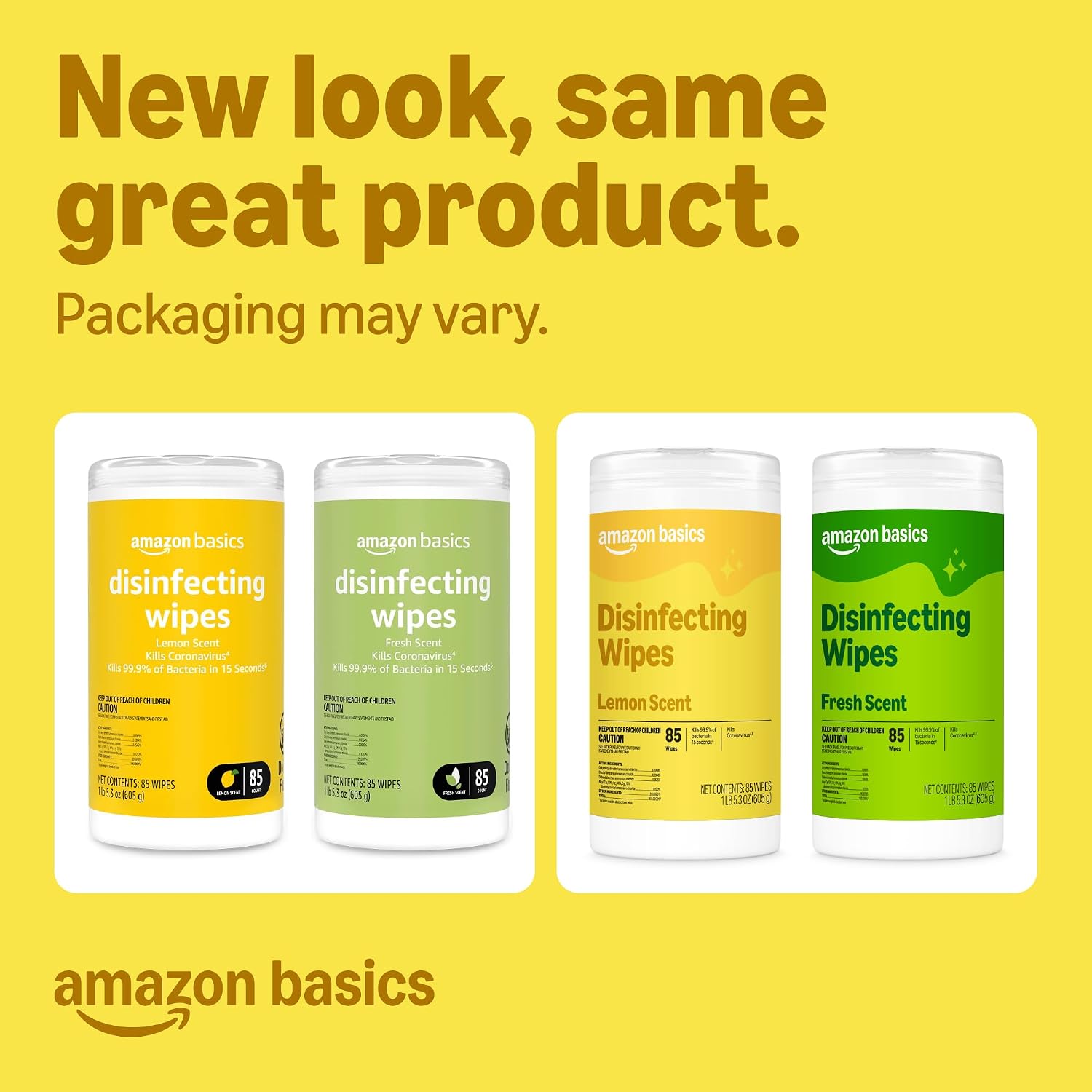 Amazon Basics Disinfecting Wipes, 255 Count - Detail view