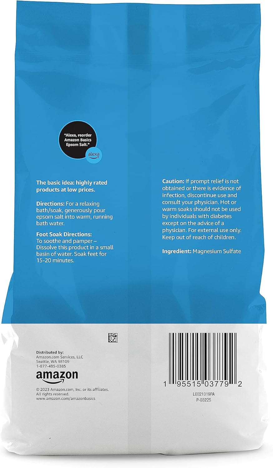 Amazon Basics Epsom Salt Soak, 3 lb - Detail view