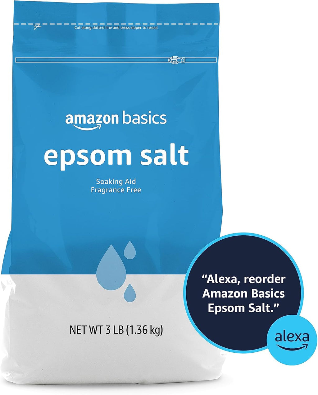 Amazon Basics Epsom Salt Soak, 3 lb - Close-up