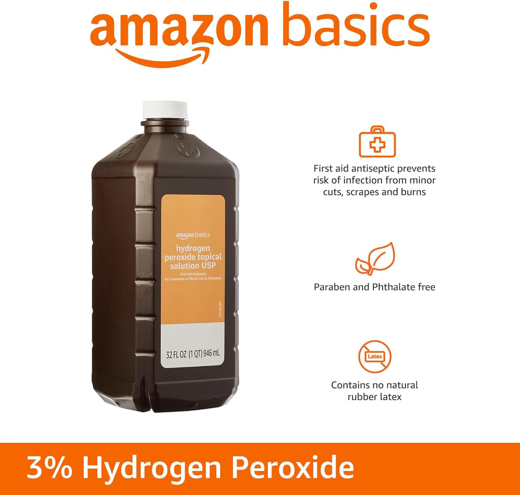 Amazon Basics Hydrogen Peroxide, 32 Fl Oz - Alternate angle