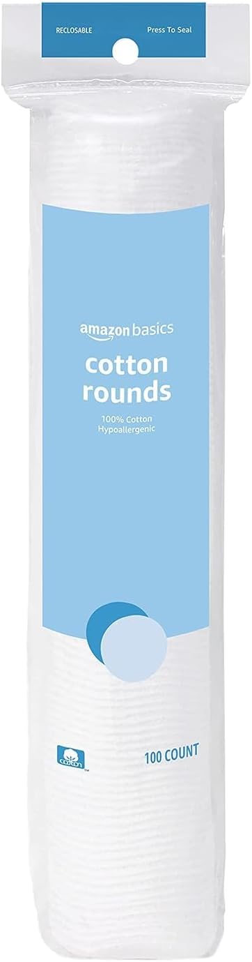 Amazon Basics Cotton Rounds, 100 Count