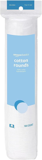 Amazon Basics Cotton Rounds, 100 Count