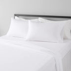 Amazon Basics Queen Sheet Set, White