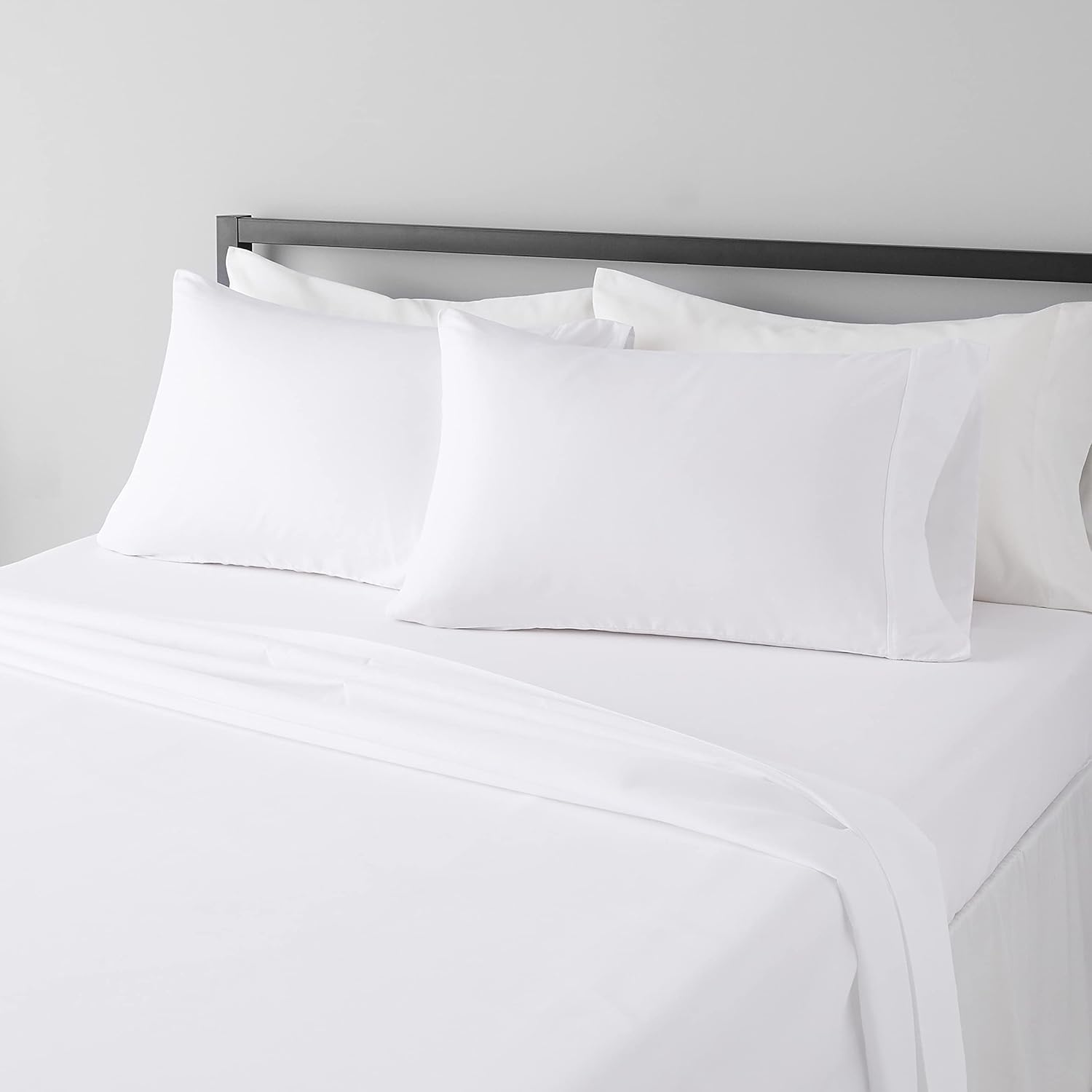 Amazon Basics Queen Sheet Set, White