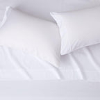 Amazon Basics Queen Sheet Set, White - Close-up