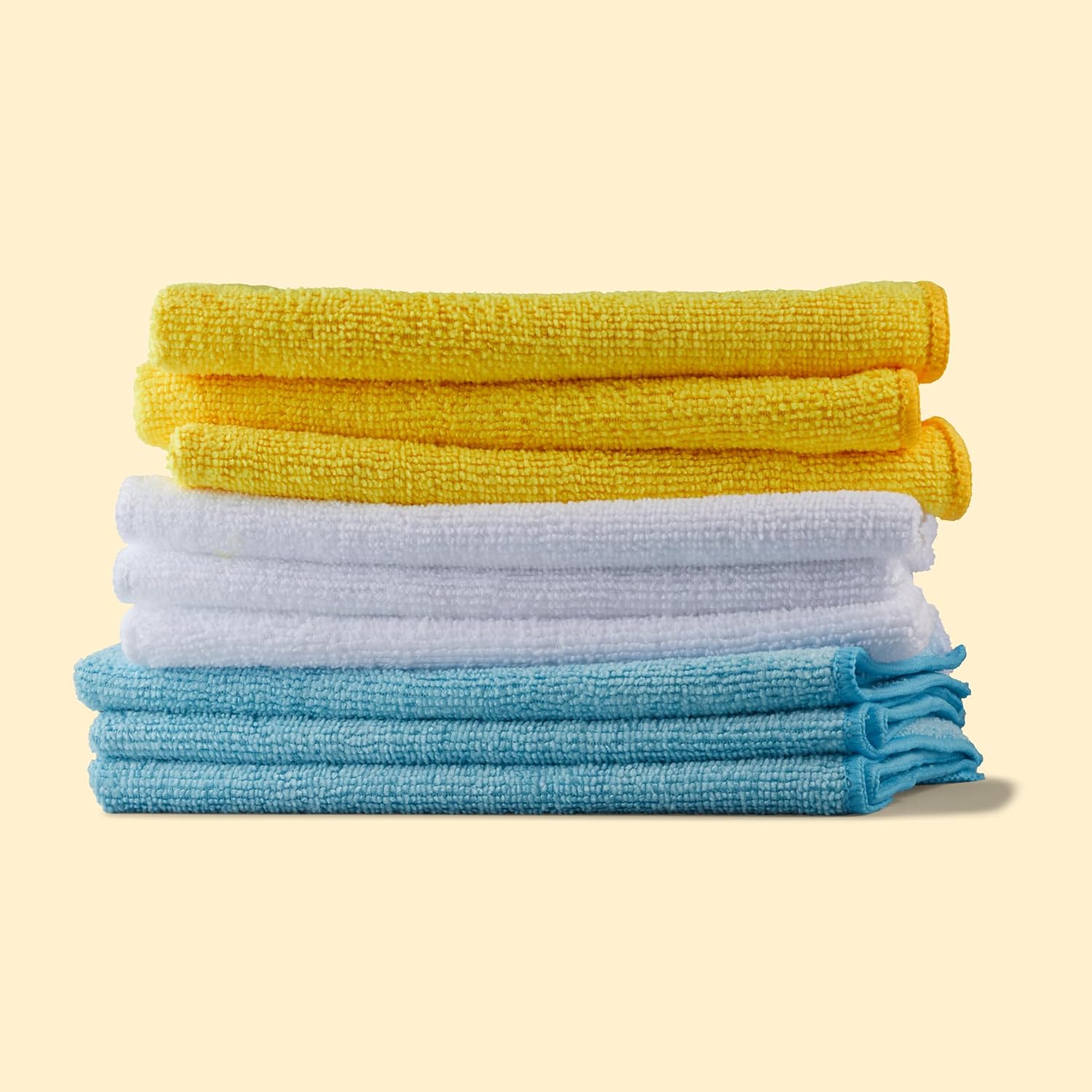 Amazon Basics Microfiber Cloths, 24-Pack - In use