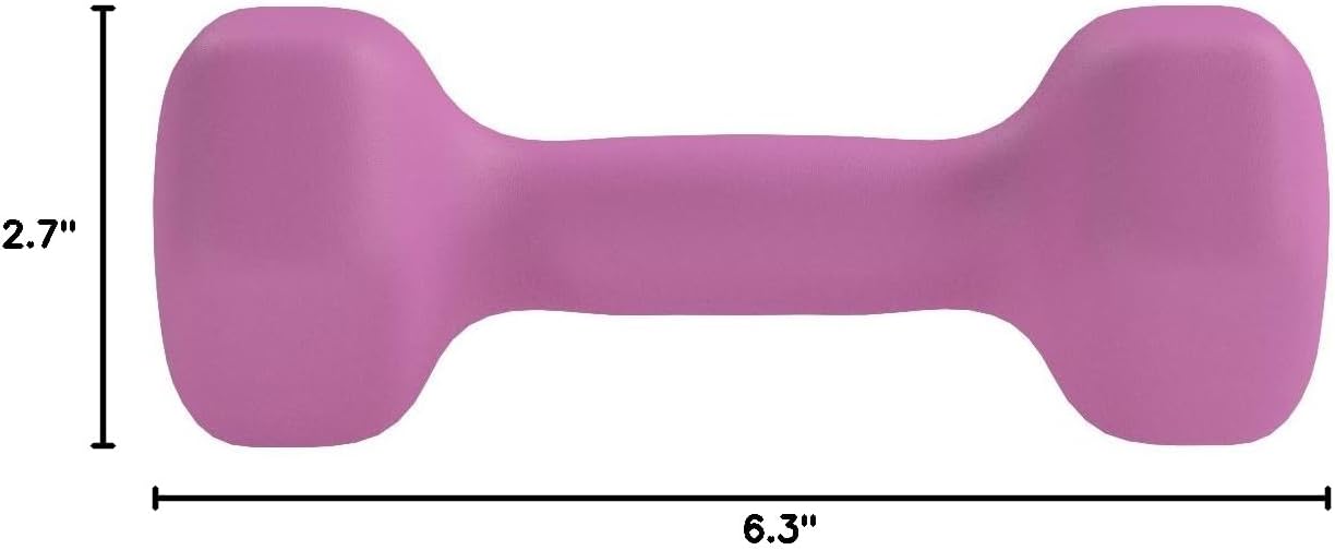 Amazon Basics Neoprene Dumbbells - Size reference